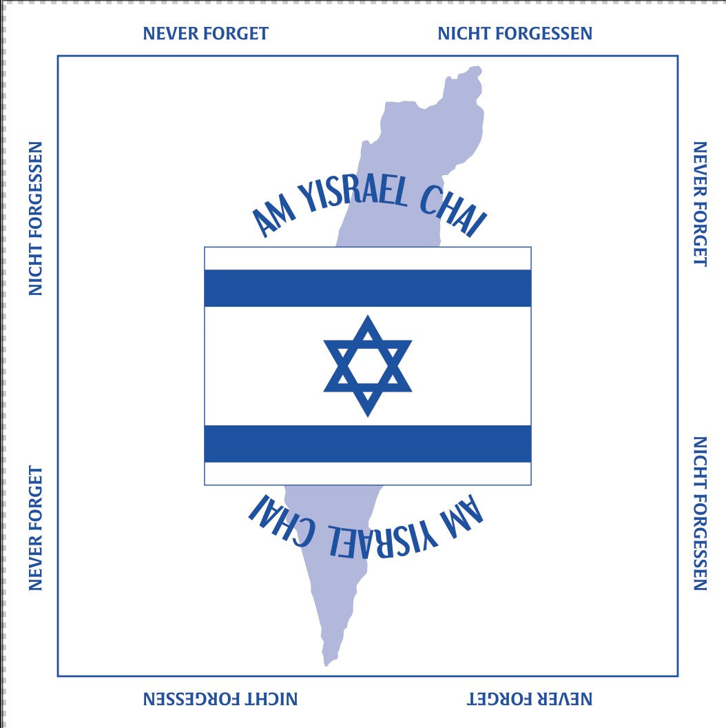 Israel Never Forget Satin Scarf