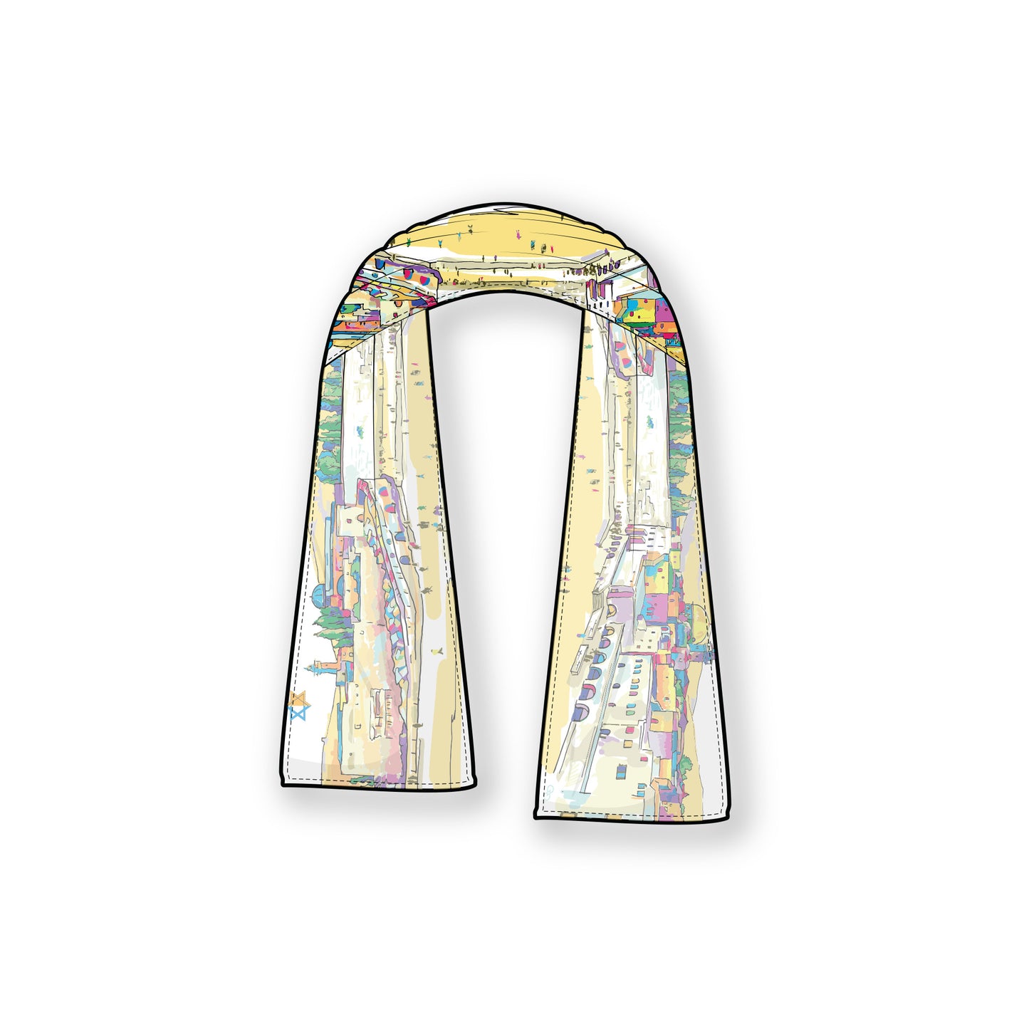 From the Depths Silky Chiffon Jerusalem Scarf