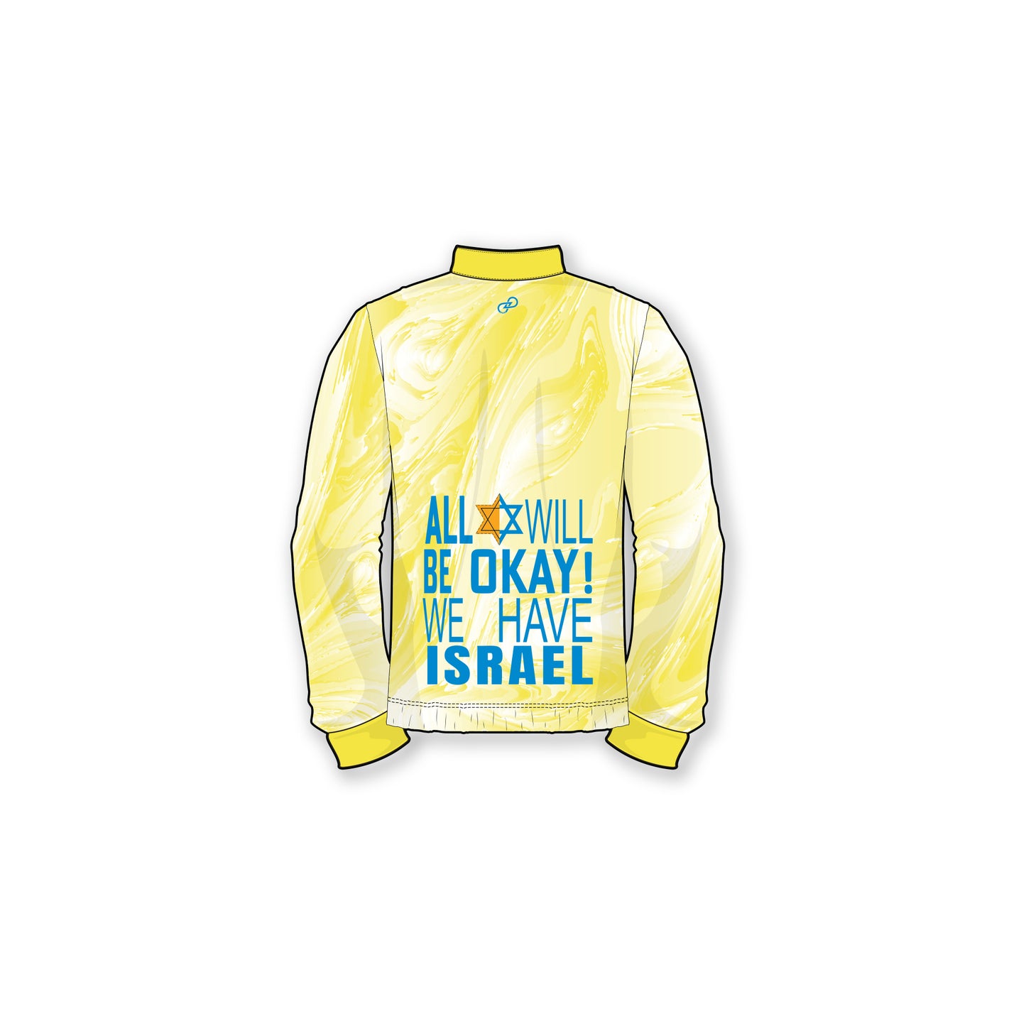 From the Depths All Will Be Okay Yellow Marble Warm Up Jacket