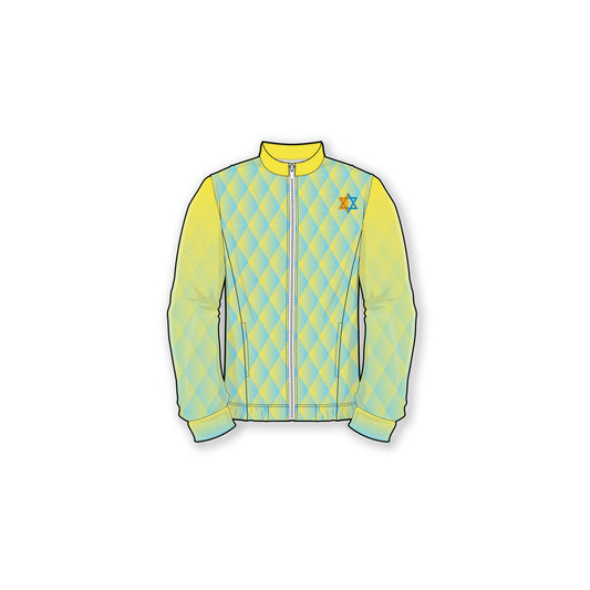 From the Depths We are a Nation of Survivors Warm Up Jacket Yellow & Blue