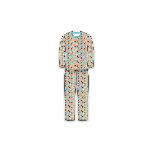Hanukkah Sufganiyot PJs in Blue or Blue Gradient